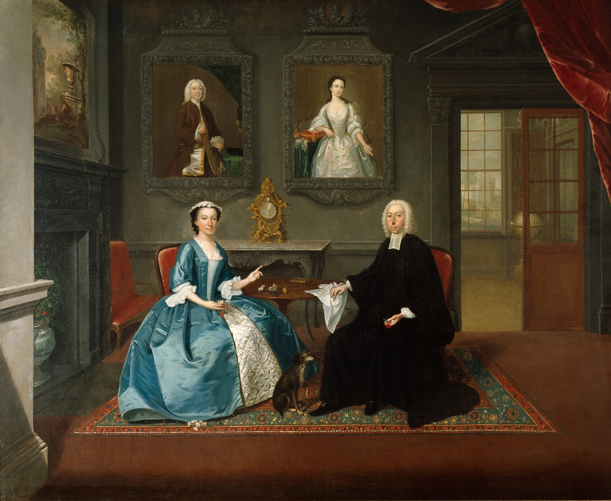 Reverend Streynsham Master a jeho manželka Margaret of Croston, Lancashire, 1743-44 od Arthur Devis