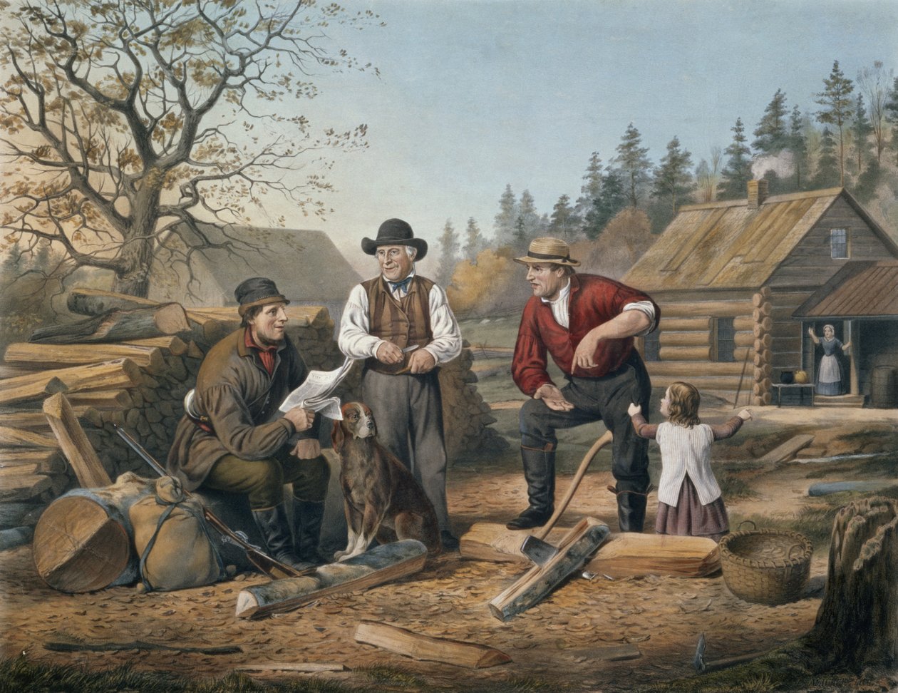 Argumentace, vyryl Nathaniel Currier (1813-88) 1855 od Arthur Fitzwilliam Tait