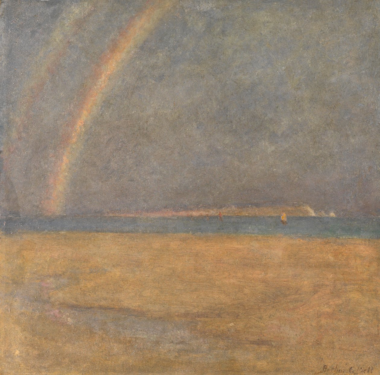 Rainbow over The Needles, Isle of Wight, kolem roku 1890 od Arthur George Bell