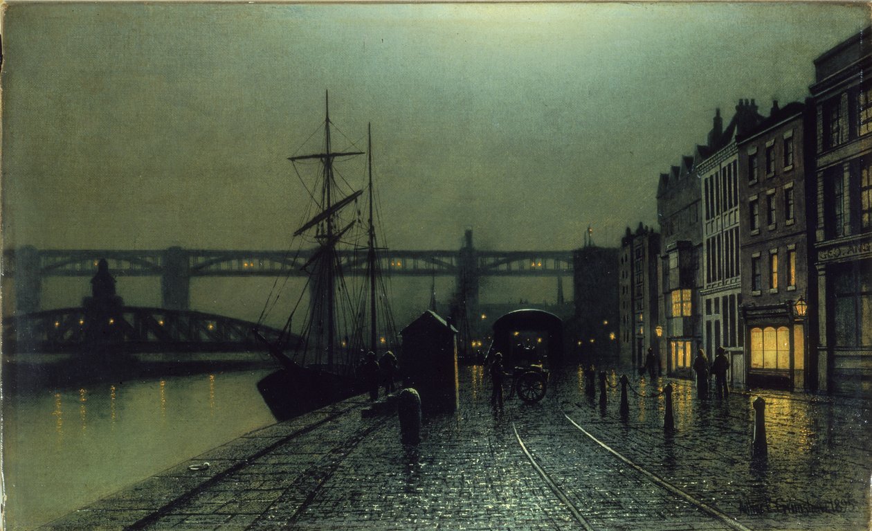 The Quayside, Newcastle upon Tyne, 1895 od Arthur Grimshaw