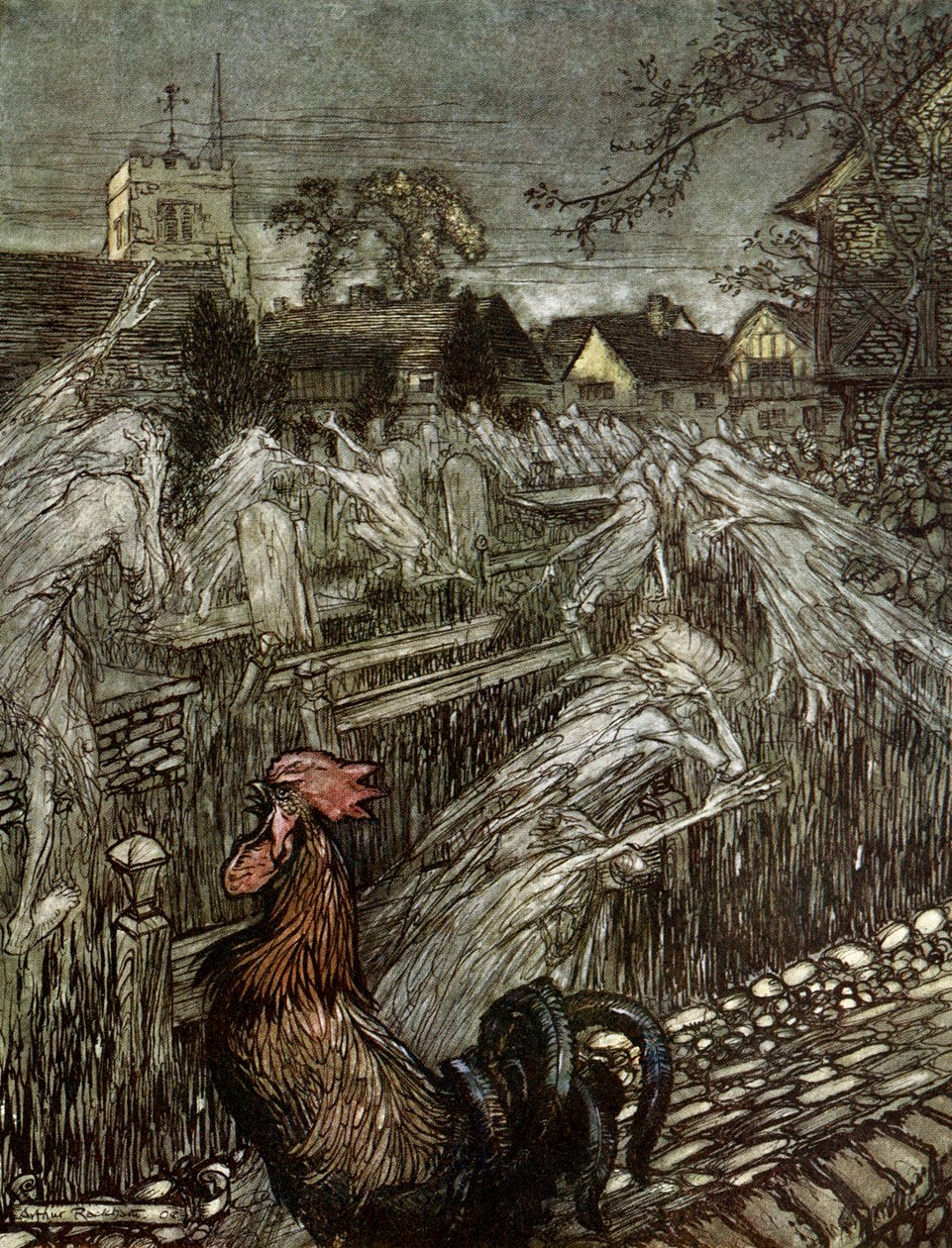 Sen noci svatojánské od Arthur Rackham