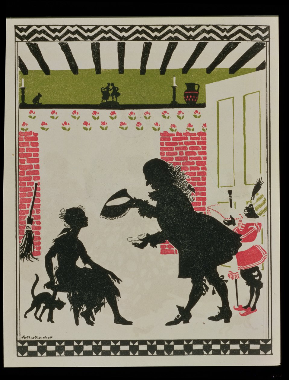 Popelka a skleněný střevíček, 1919 od Arthur Rackham