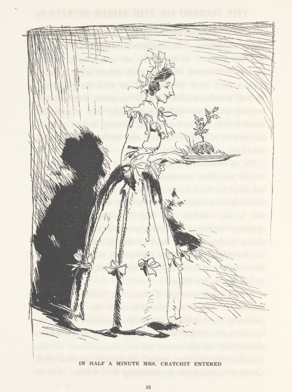 "Za půl minuty vstoupila paní Cratchitová", 1915 od Arthur Rackham