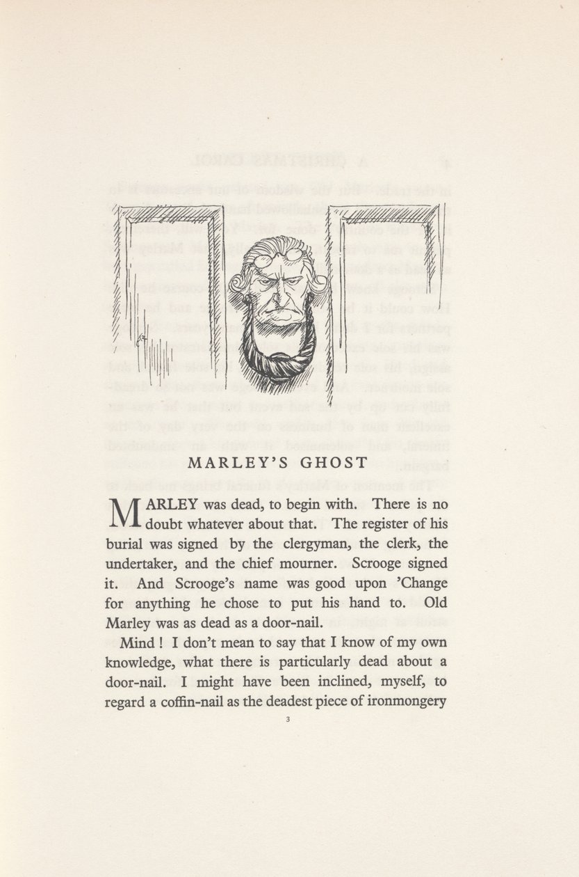 Marleyho duch - Vánoční koleda, 1915 od Arthur Rackham