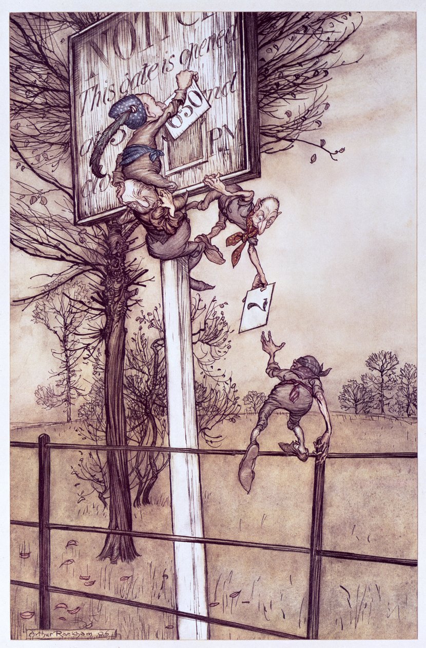 Skřítci z filmu „Peter Pan v Kensington Gardens“ od J. M. Barrieho, 1906 od Arthur Rackham