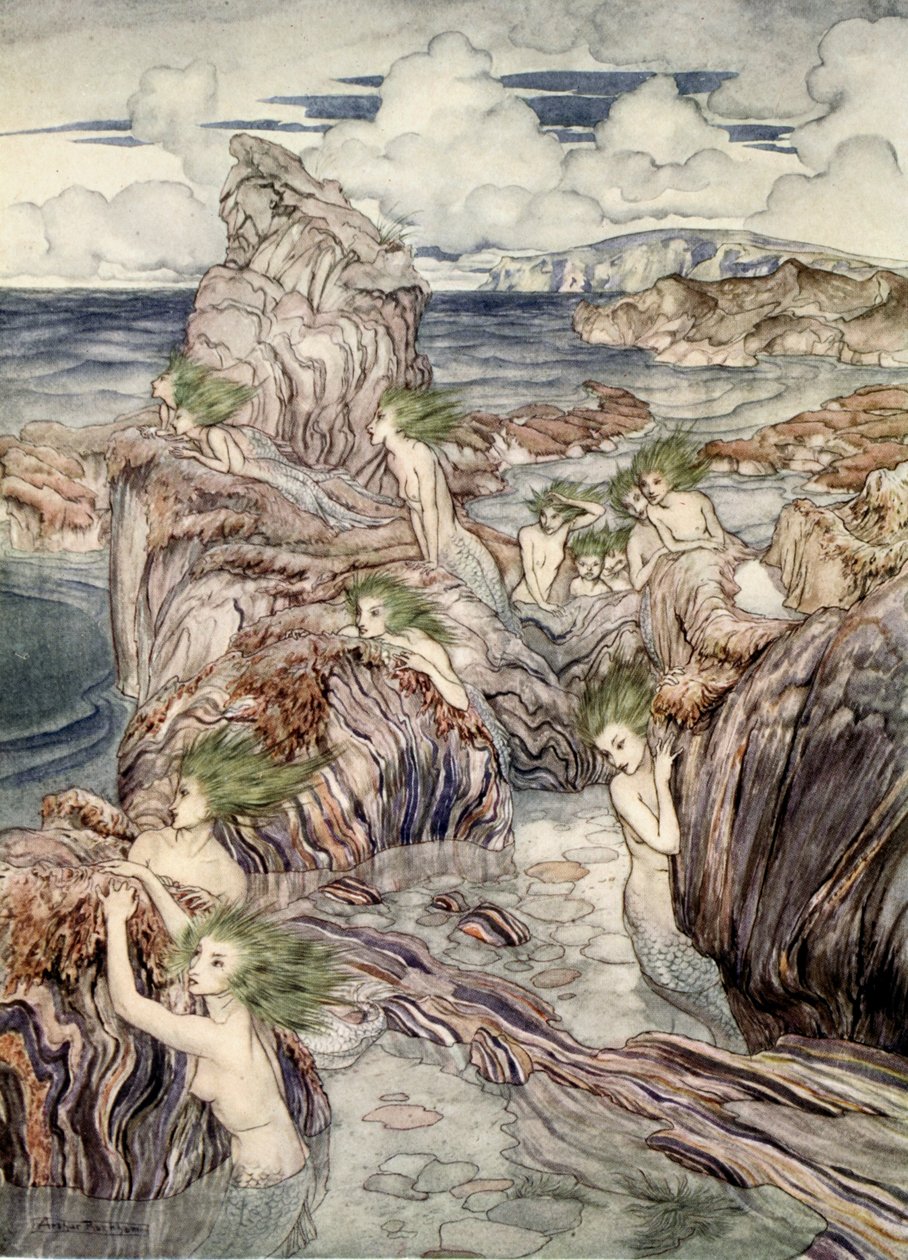 Mají mořské zelené vlasy, ilustrace z 