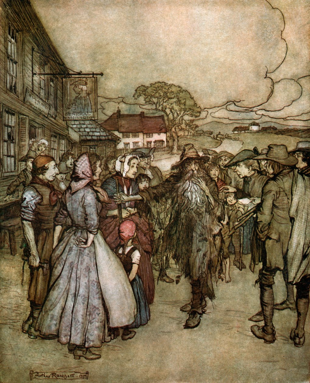 Washington Irving je krátký od Arthur Rackham