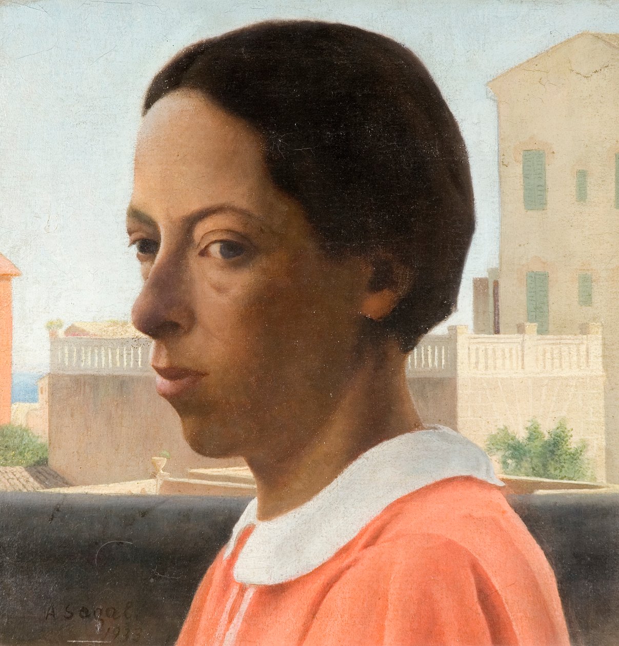 Portrét na verandě, Španělsko, 1933 od Arthur Segal