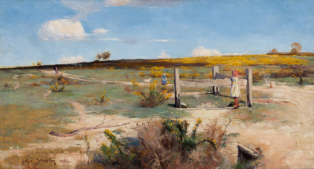 Počátkem léta - jalovec v květu od Arthur Streeton