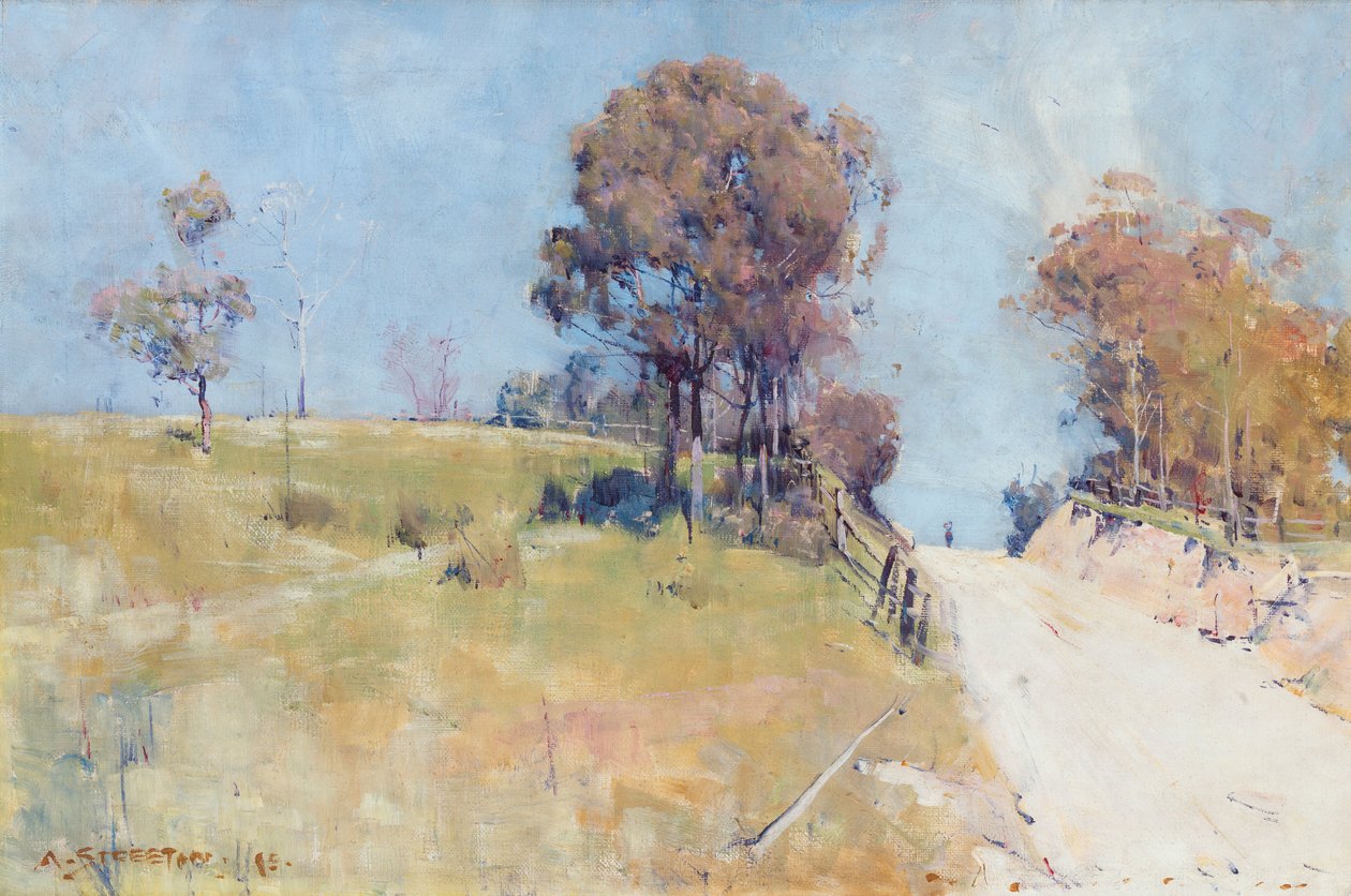 Sluneční světlo (řezání na horké silnici) od Arthur Streeton