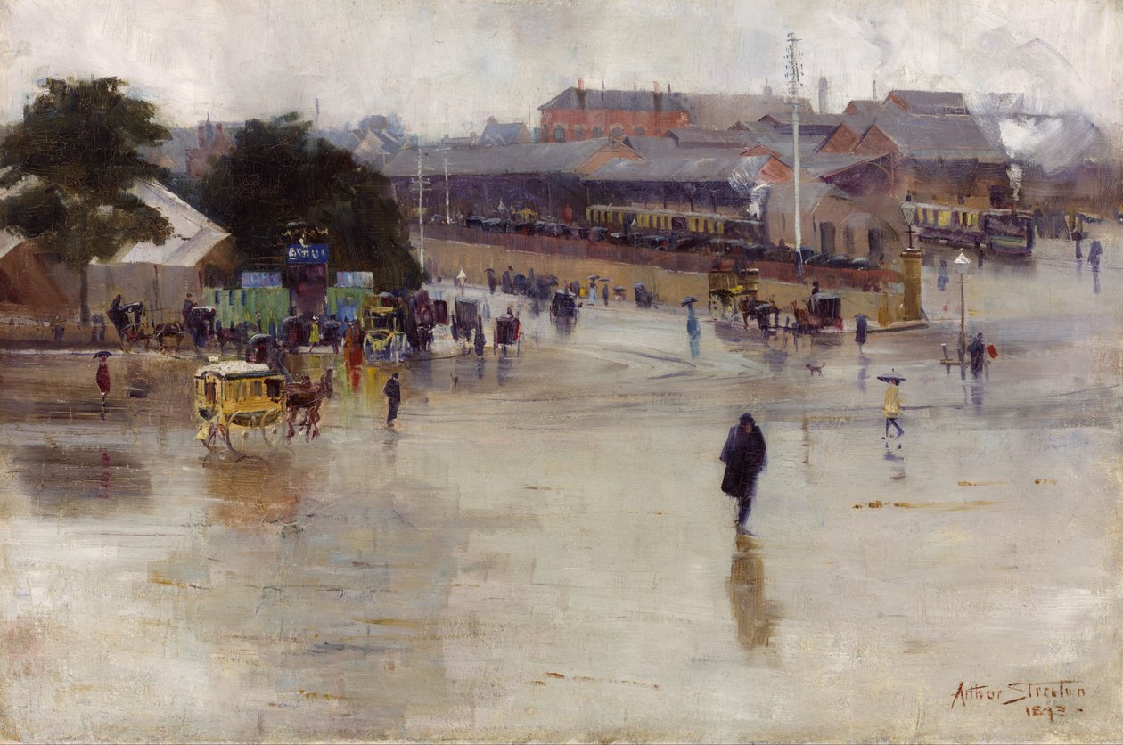 Nádraží, Redfern od Arthur Streeton