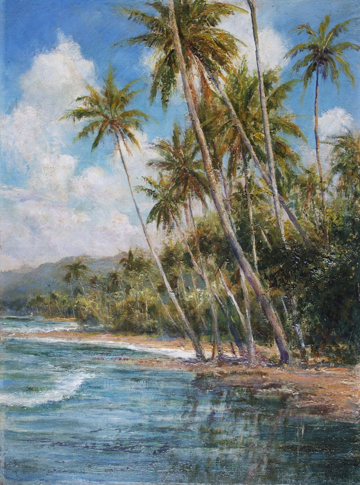 Palm Fringed Shore od Arthur Trevor Haddon