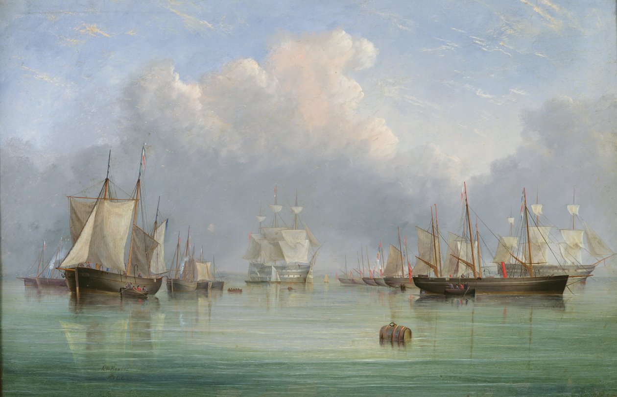 Lodě z Ryde od Arthur Wellington Fowles