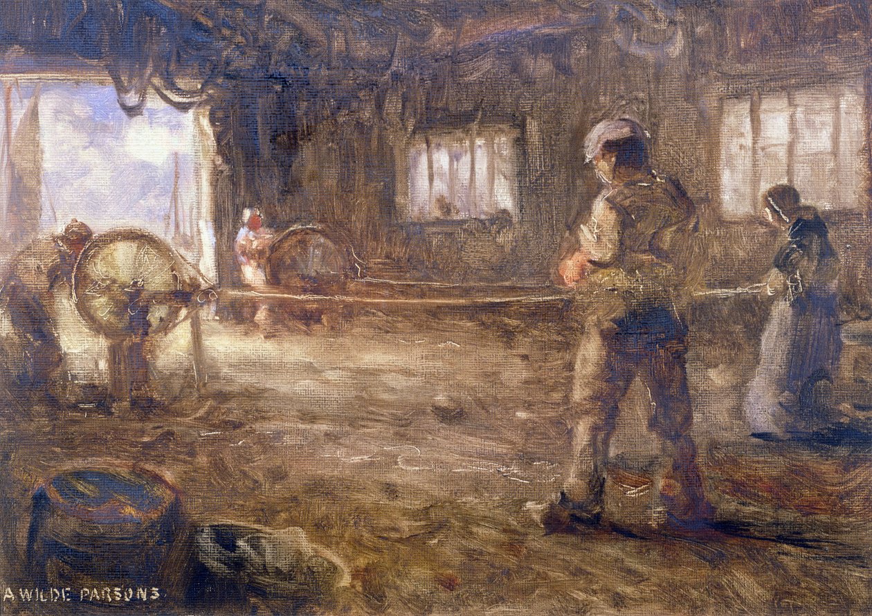 The Rope Walk, 1932 (olej na papíře) od Arthur Wilde Parsons