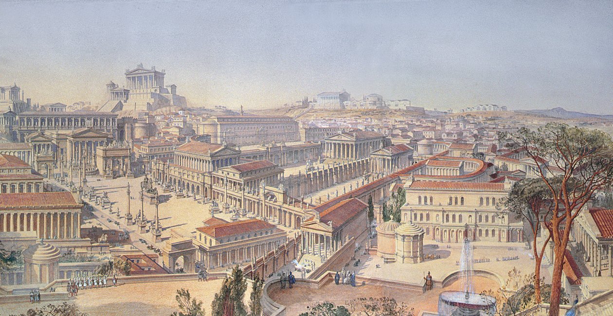 Řím, jak to bylo, obnoven po existujících pozůstatcích (detail 25183) od Arthur Ashpitel