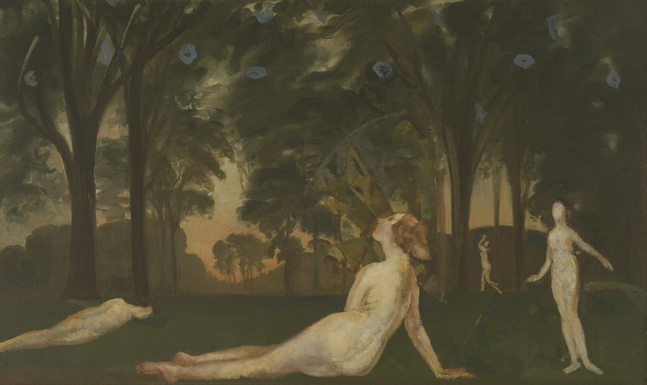 Letní chodba, kolem roku 1910 (olej na plátně) od Arthur Bowen Davies