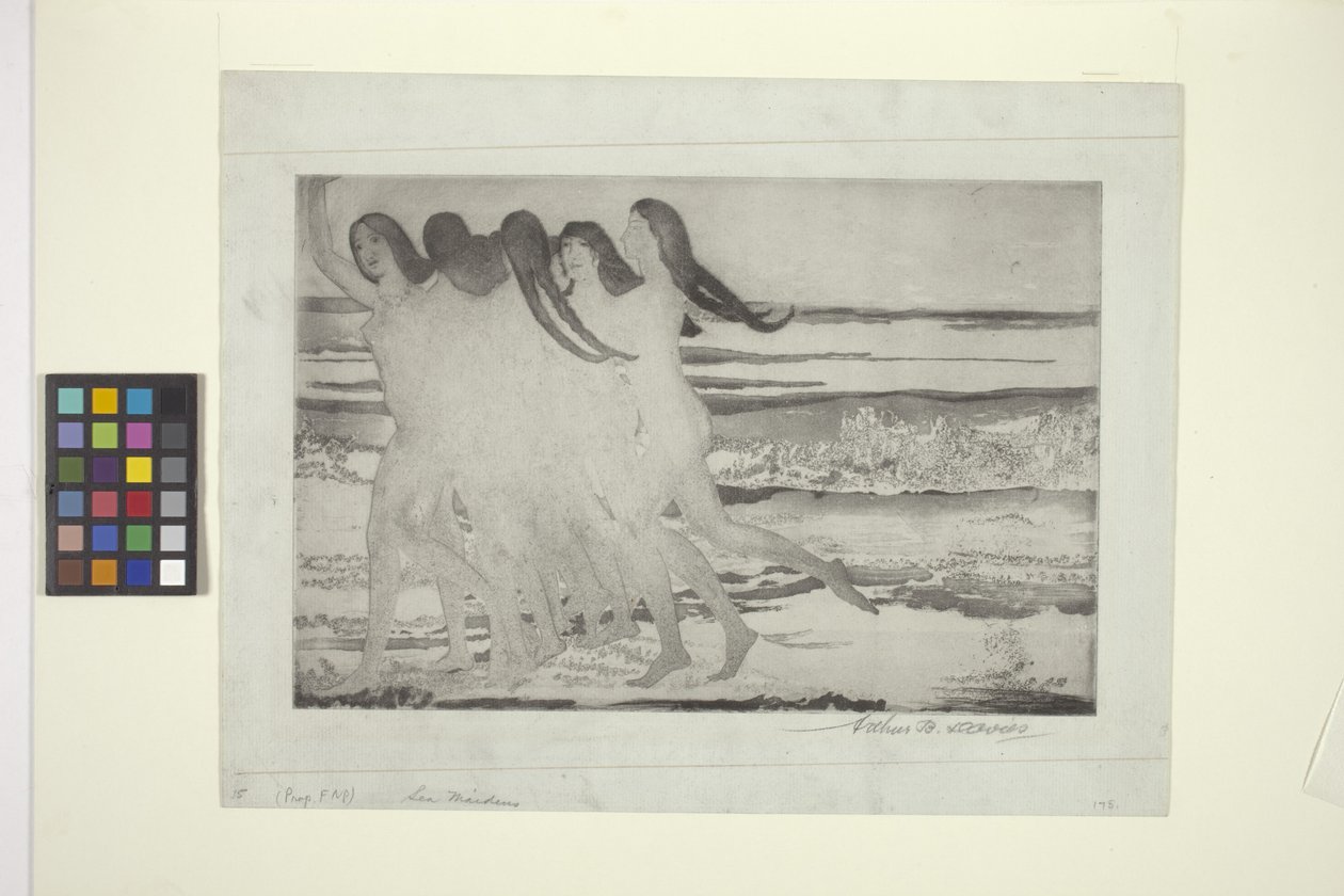 Sea Maidens (lept a akvatinta) od Arthur Bowen Davies