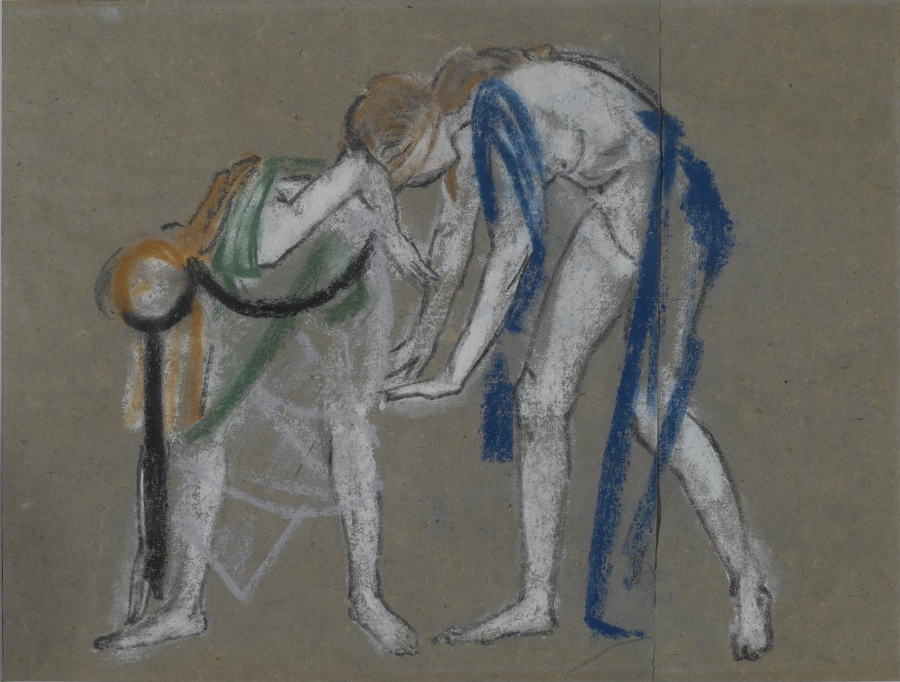 Studie o dvou tanečnicích, kolem 1915-20 od Arthur Bowen Davies