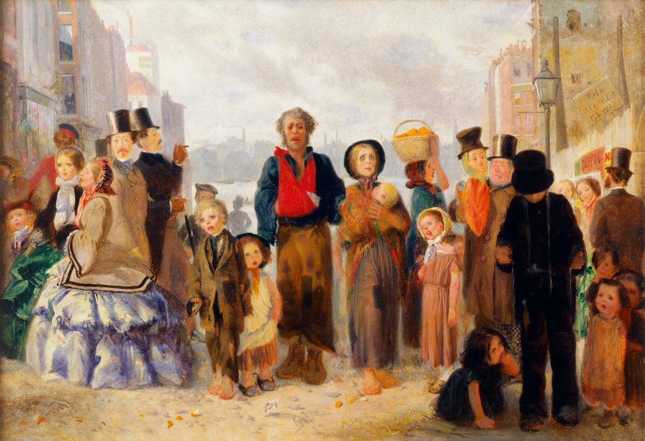 Putovní zpěváci (olej na plátně) od Arthur Boyd Houghton