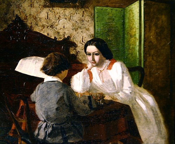 Hrací karty Umělcův bratr a sestra (olej na plátně) od Arthur Boyd Houghton