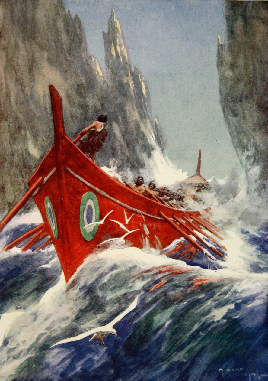 Jason a Argonauti, kolem roku 1925 (barevné lito) od Arthur C. (after) Michael