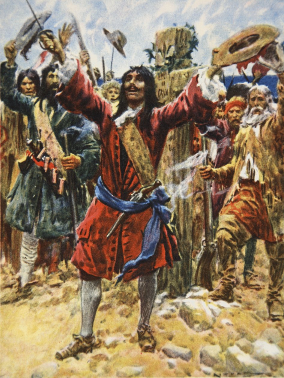 La Salle získává Louisianu, ilustrace z „Tato naše země, Příběh Spojených států“ od H.E. Marshall od Arthur C. (after) Michael