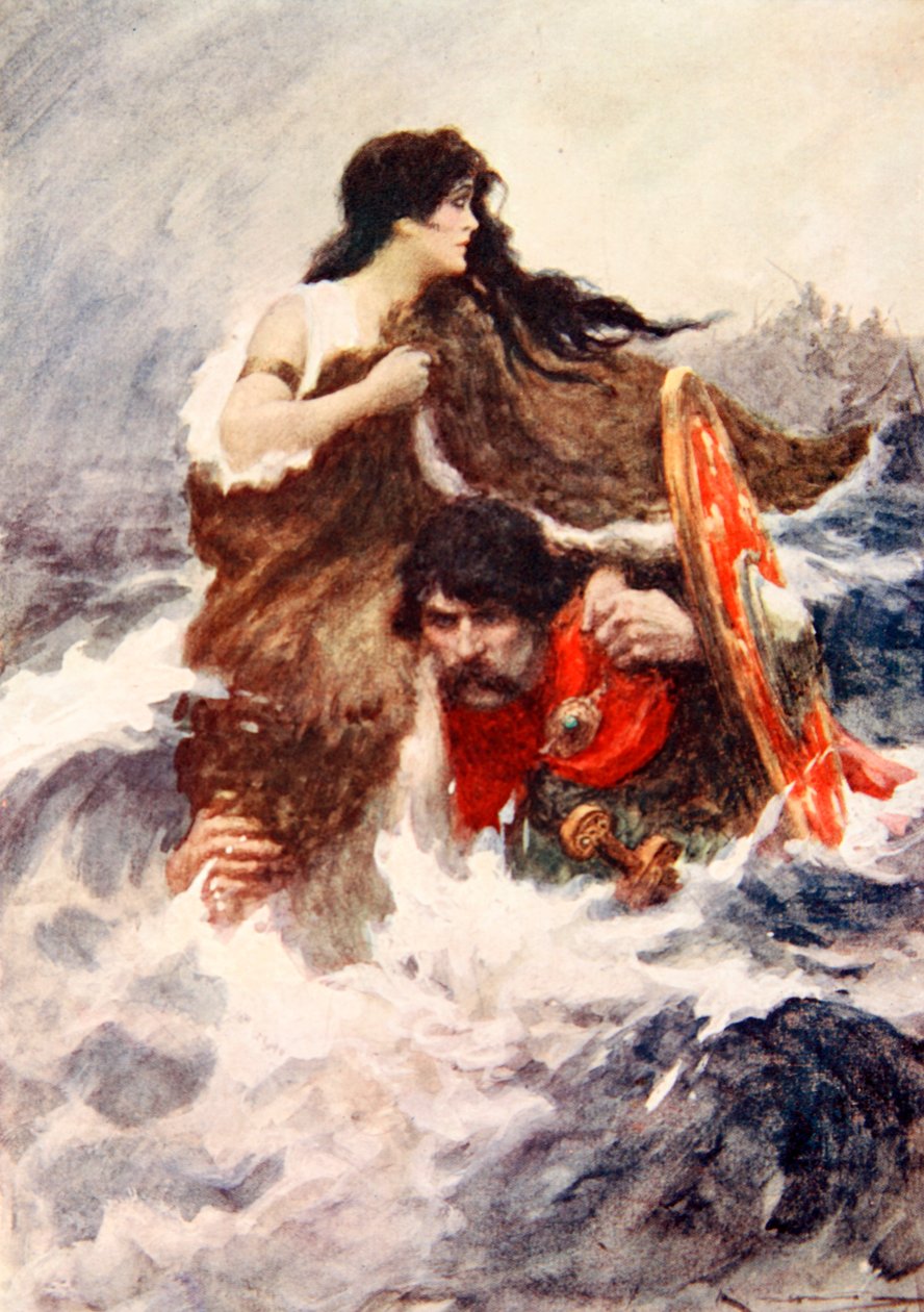 Příběh Deirdre (barevné lito) od Arthur C. (after) Michael