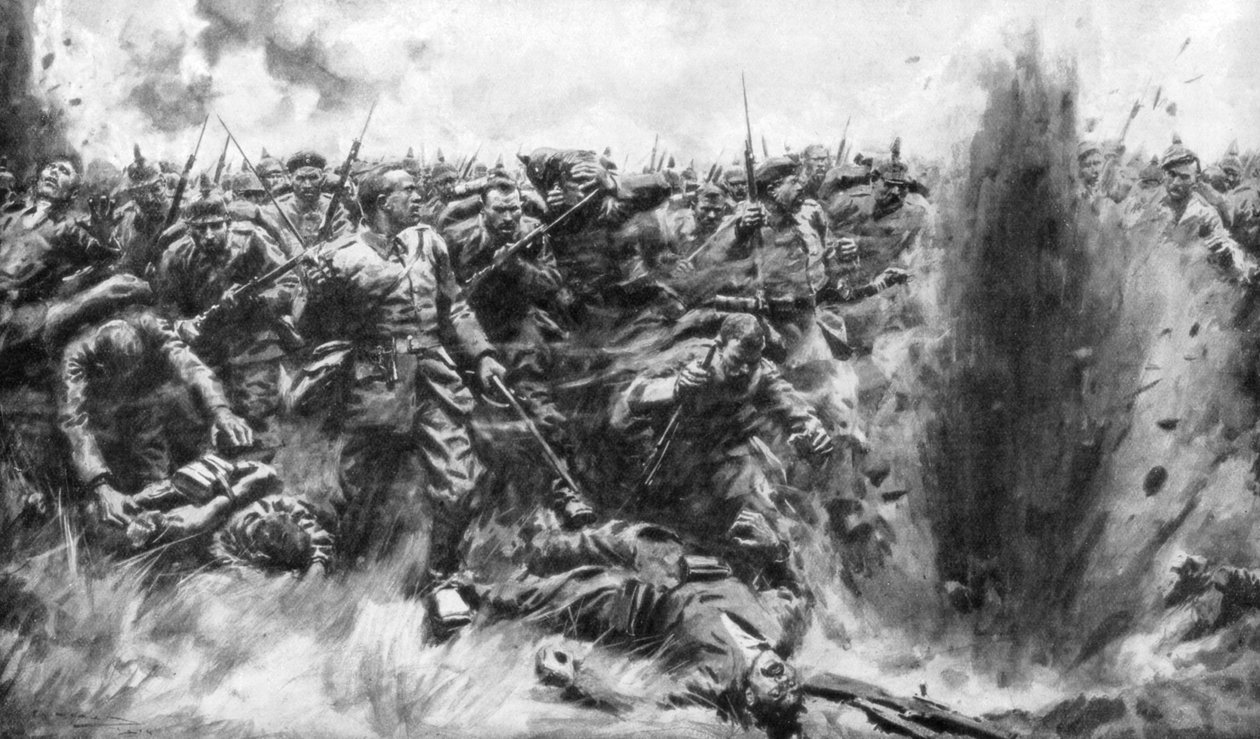 Masivní německý útok na britské frontě, první světová válka, 1914 1926. od Arthur C. Michael
