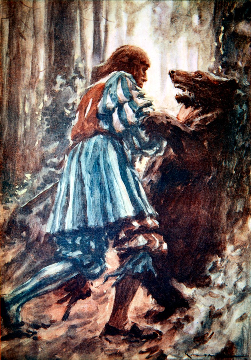 Maxmilián I., císař Svaté říše římské, bojující s medvědem, konec 15. století 1913 od Arthur C Michael