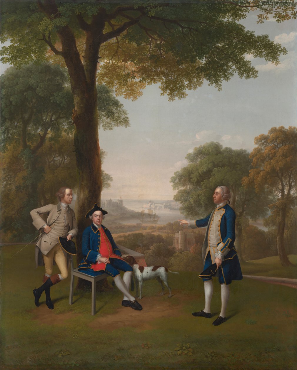 Arthur Holdsworth Rozhovor s Thomasem Taylorem a kapitánem Stancombem u River Dart od Arthur Devis