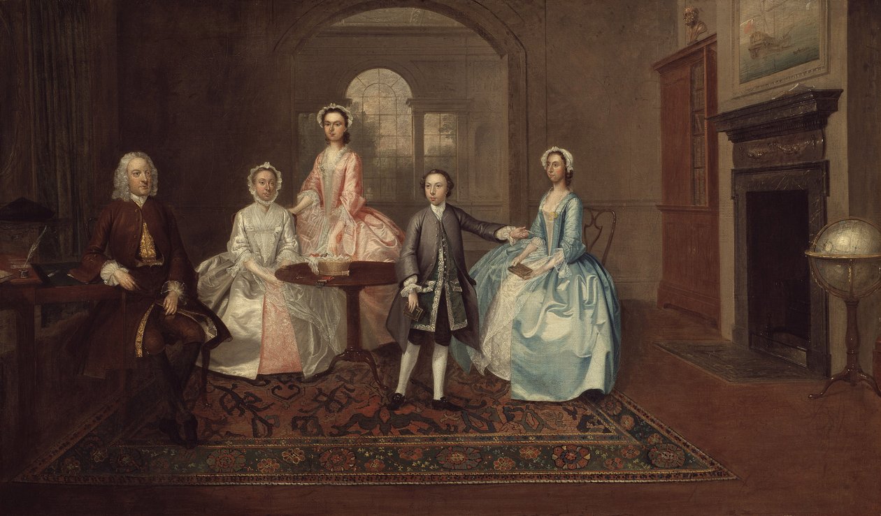 John Thomlinson a jeho rodina, 1745 od Arthur Devis