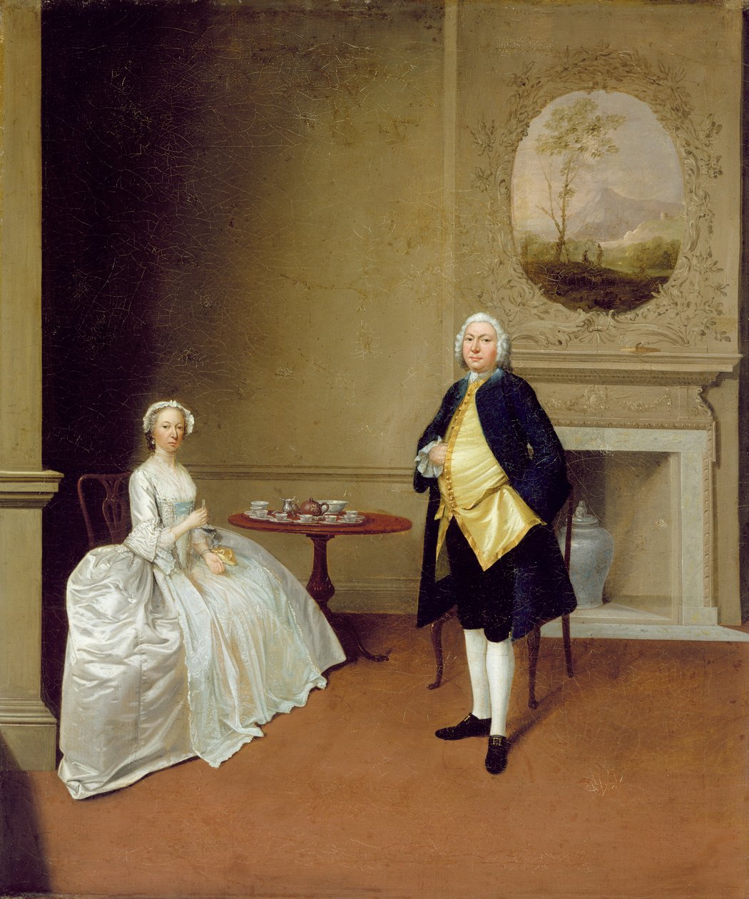 Pan a paní Hillovi, kolem 1750-51 (olej na plátně) od Arthur Devis