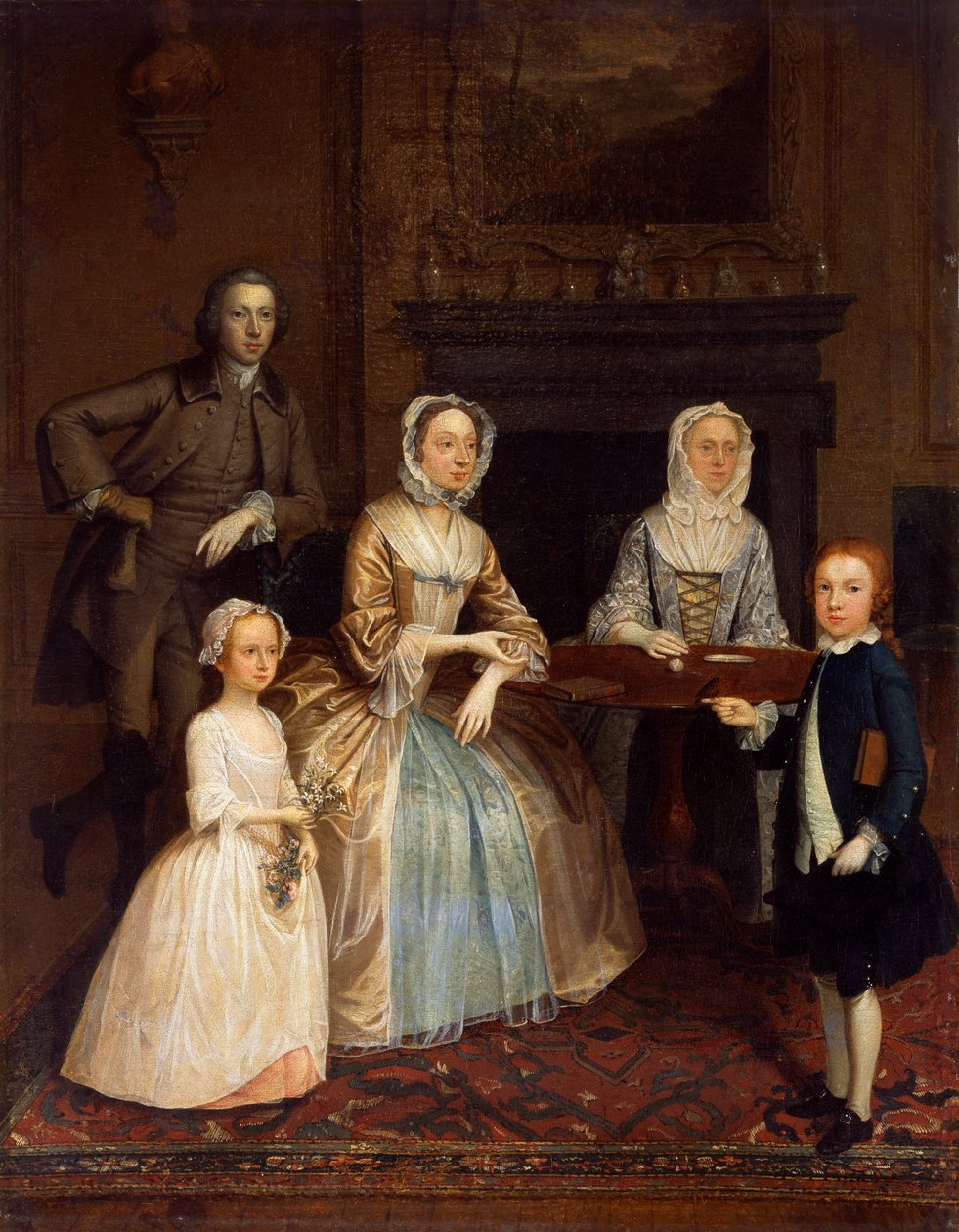 Manželé Richard Bull a rodina, 1730-80 od Arthur Devis