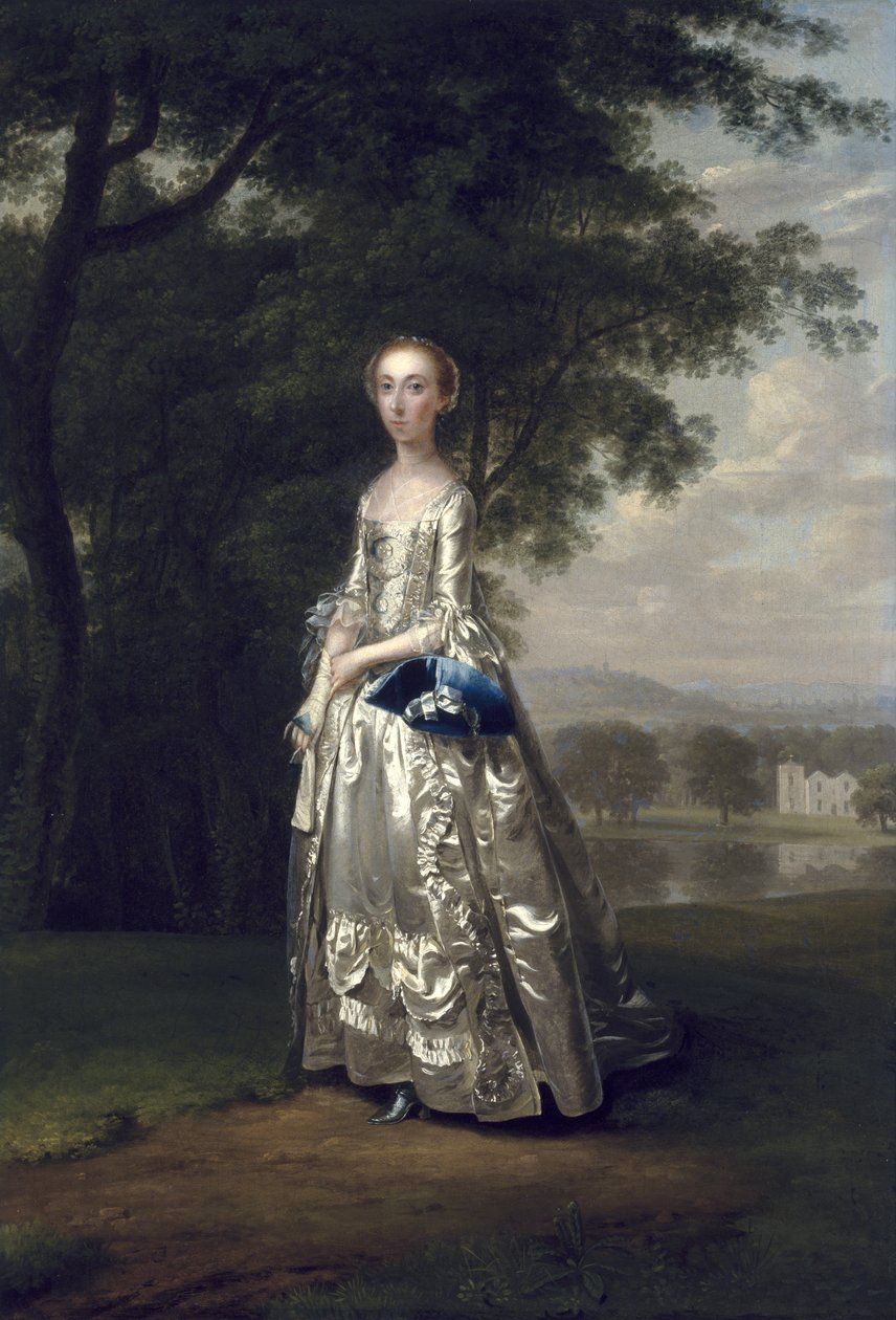 Portrét dámy v krajině, 1750 od Arthur Devis