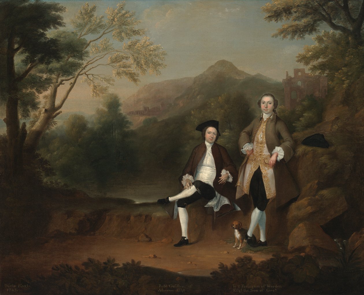 Robert Gwillym z Athertonu a William Farington z Werdenu od Arthur Devis