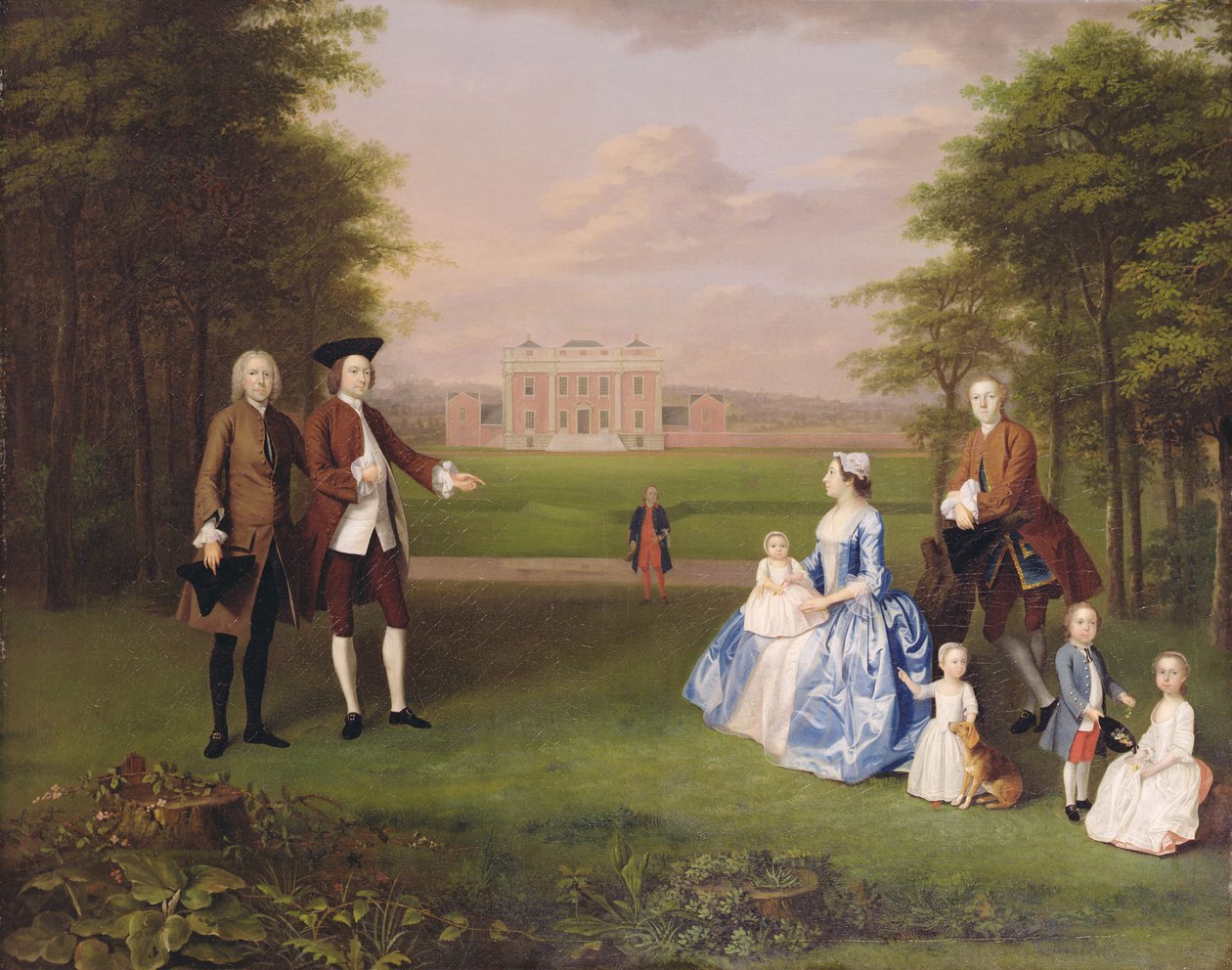 Robert Gwillym z Athertonu a jeho rodiny, kolem 1745-7 (olej na plátně) od Arthur Devis