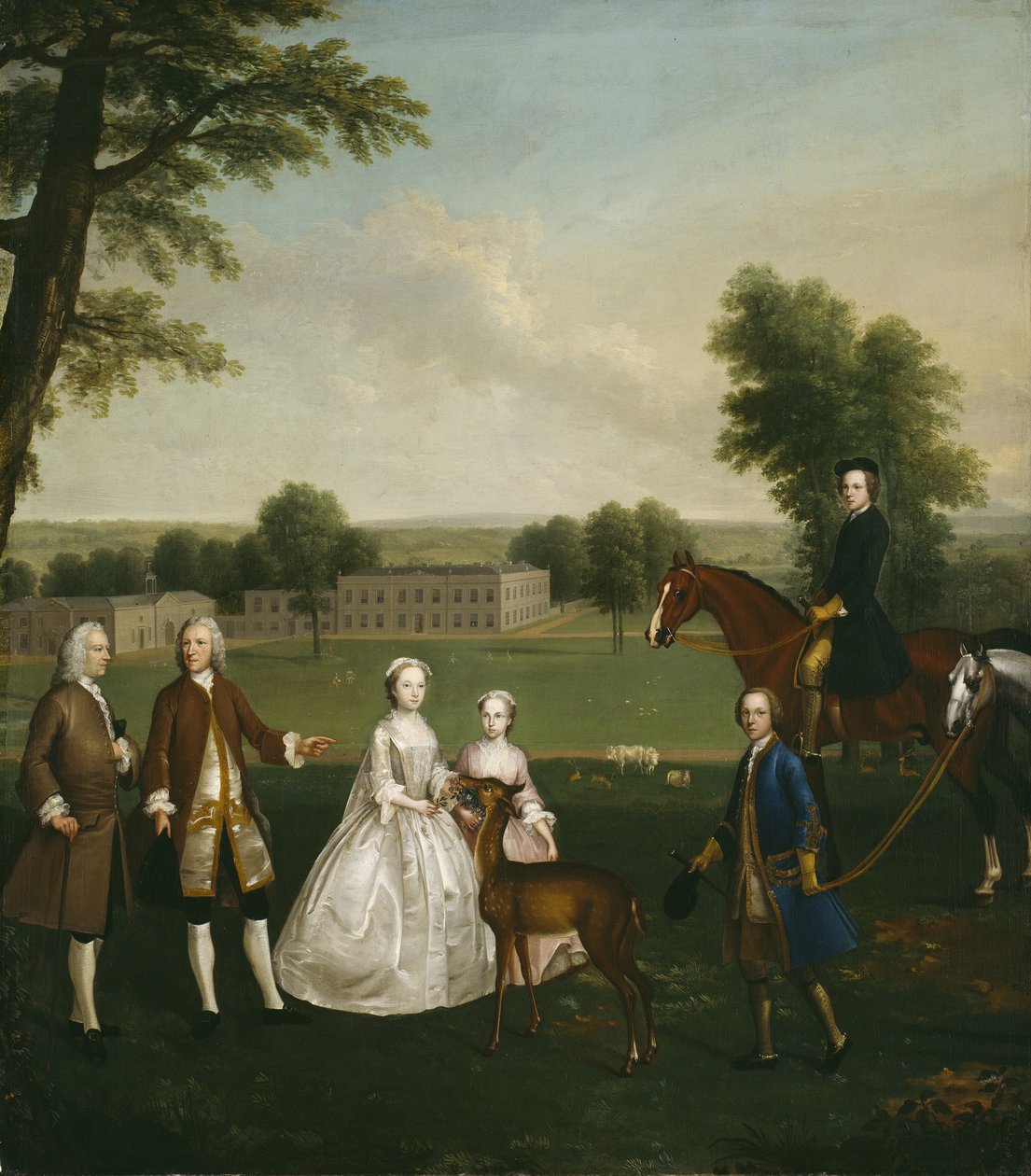 Thomas Lister a rodina v Gisburne Park, 1740-41 od Arthur Devis