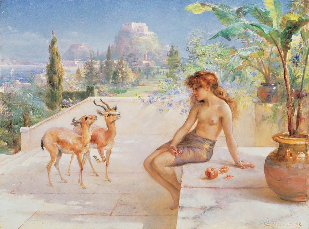 Dívka s gazelami od Arthur Drummond