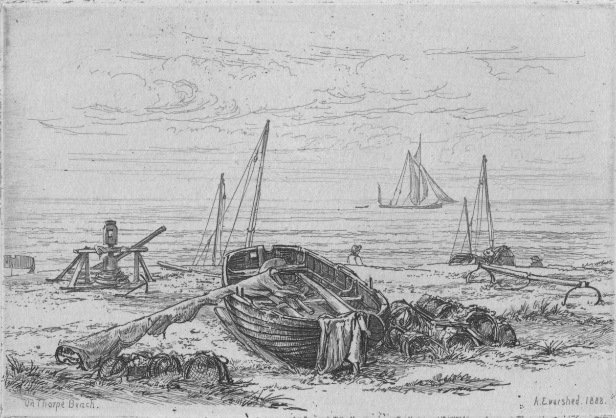 „Na pláži Thorpe“, 1888. od Arthur Evershed