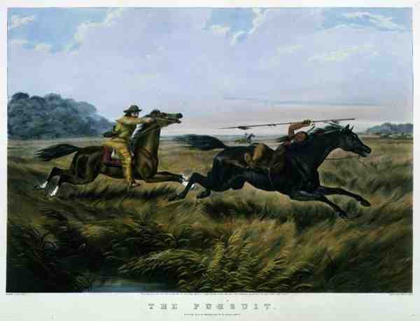 The Pursuit, hospoda. od Currier & Ives od Arthur Fitzwilliam (after) Tait