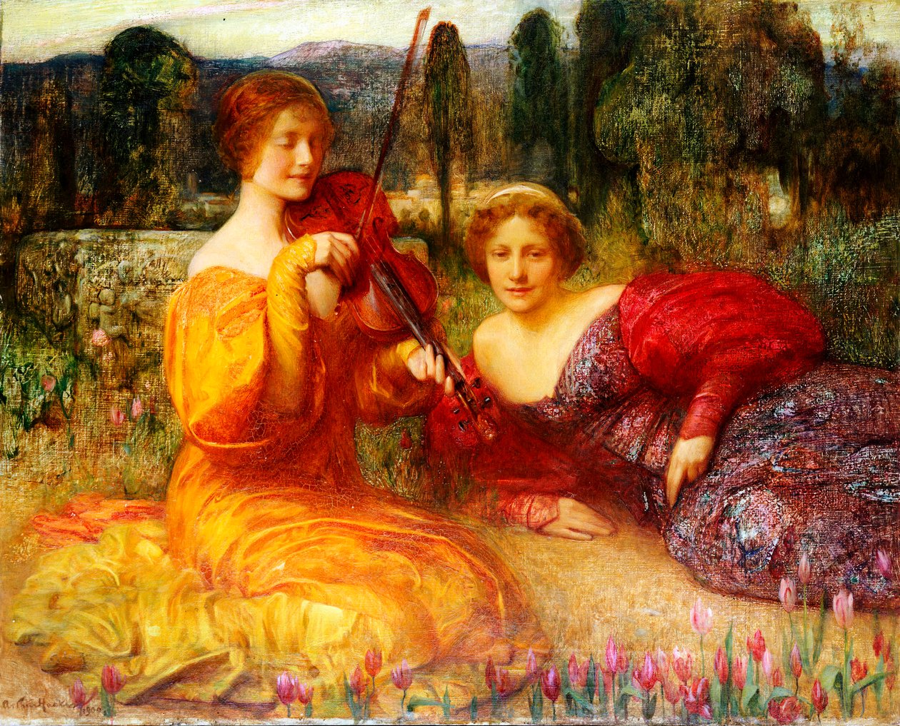 Hudebník ticha, 1900 od Arthur Hacker