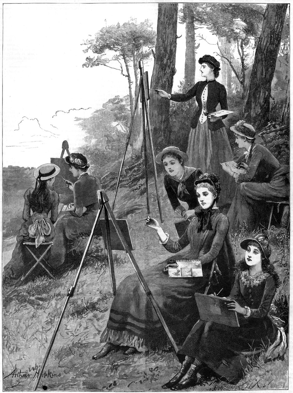 Dámský klub skicování, 1885. od Arthur Hopkins