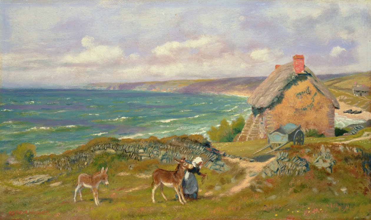 Pobřežní scéna na západě země od Arthur Hughes