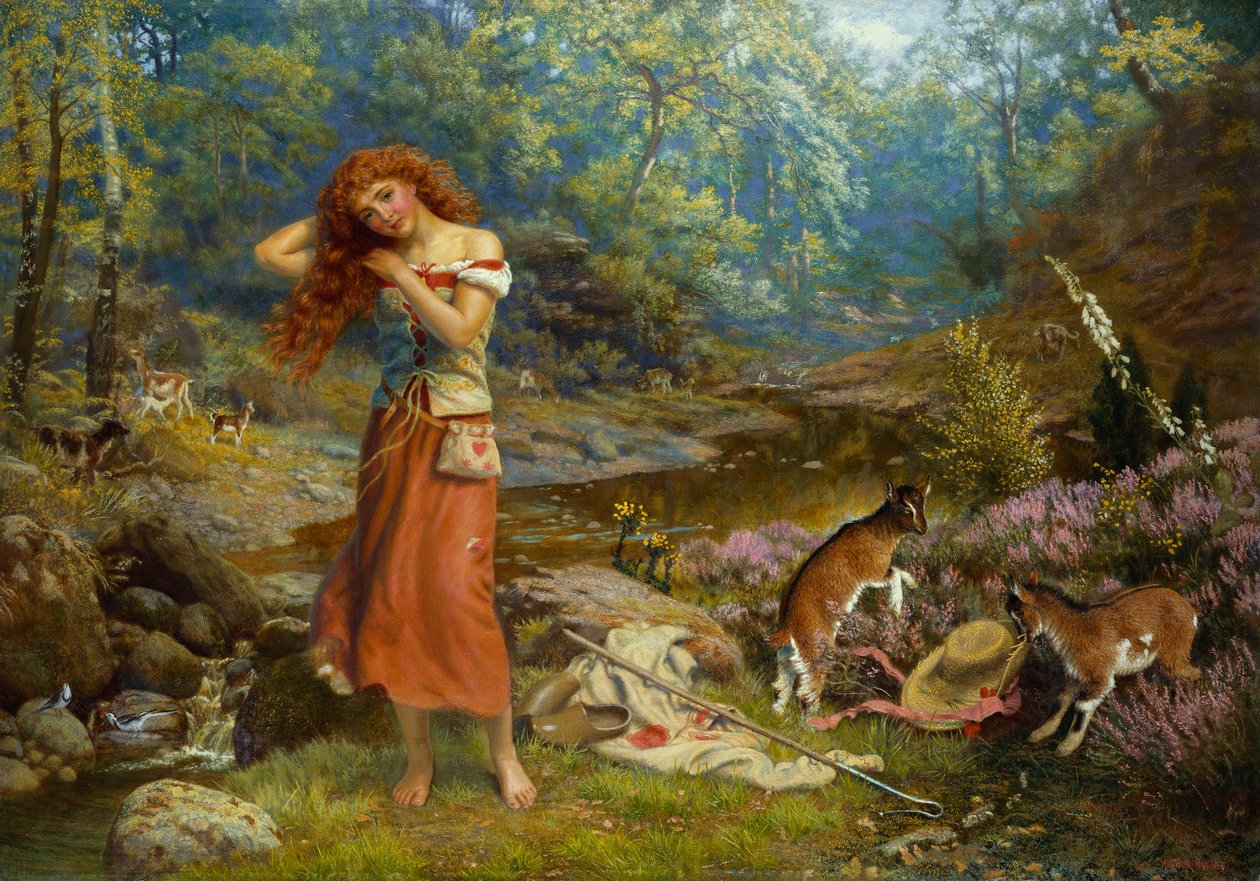 Audreyina toaleta, 1897 od Arthur Hughes