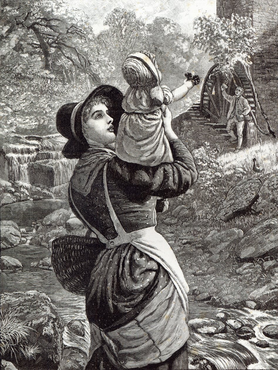 Domov z trhu, z „Hodiny volného času“, 1888 od Arthur Hughes
