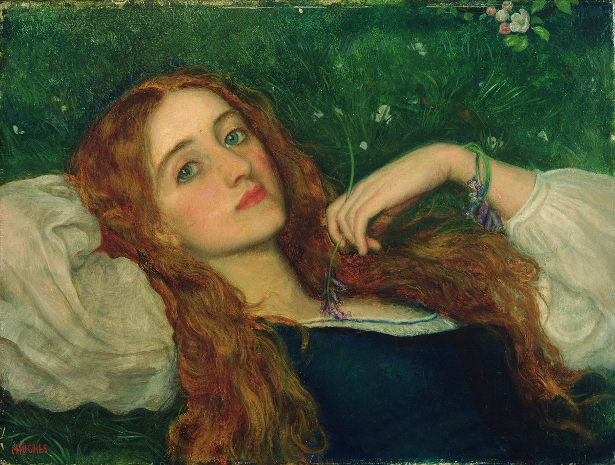 V trávě od Arthur Hughes