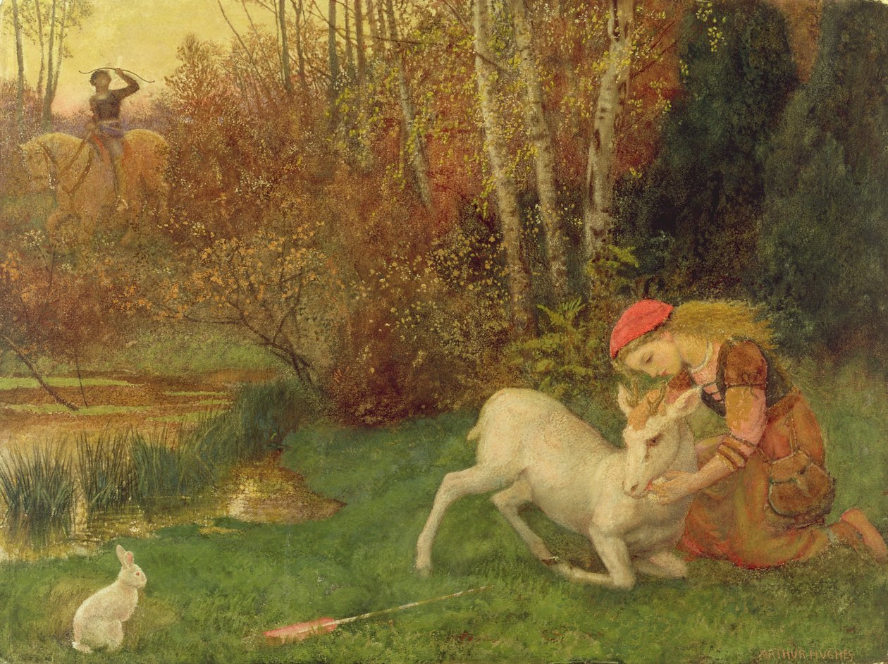 The White Hind, c.1870 (kvaš) od Arthur Hughes
