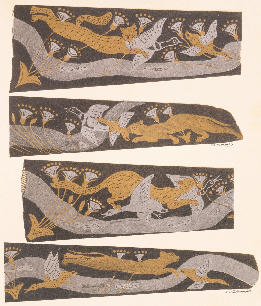 Bronzové, zlaté a stříbrné dýky, z roku 1921 (kresba) od Arthur John Evans