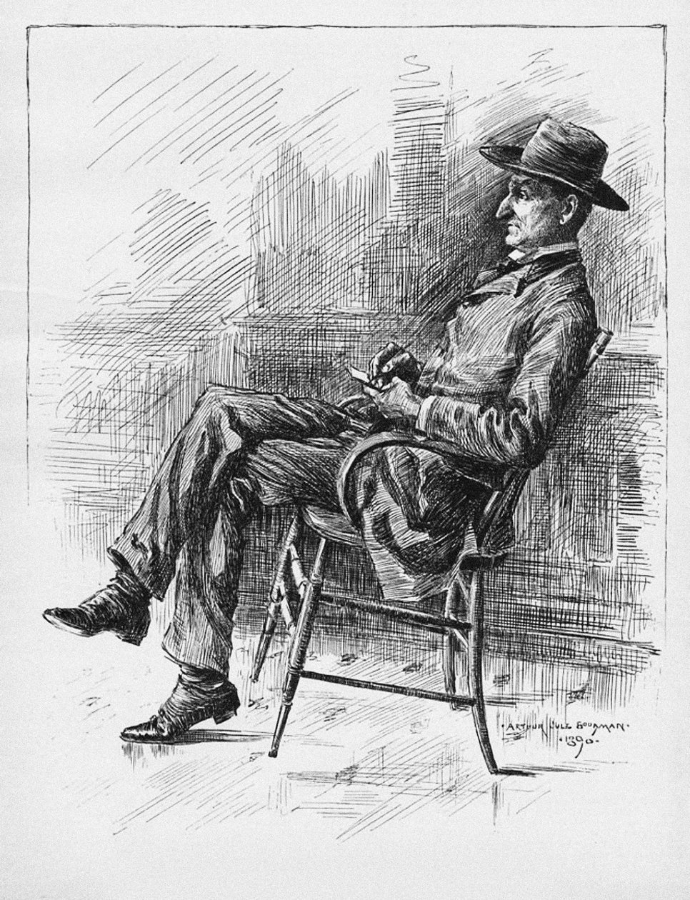 Portrét Benjamina Petera Old Hutch Hutchinson, 1890 od Arthur Jule Goodman