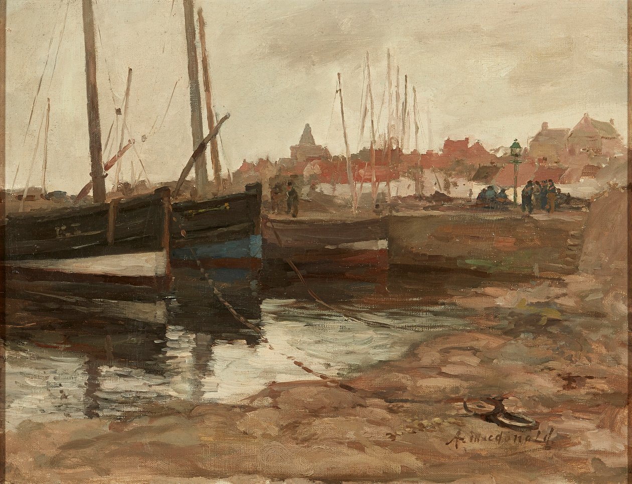 East Neuk Harbor (olej na plátně) od Arthur MacDonald